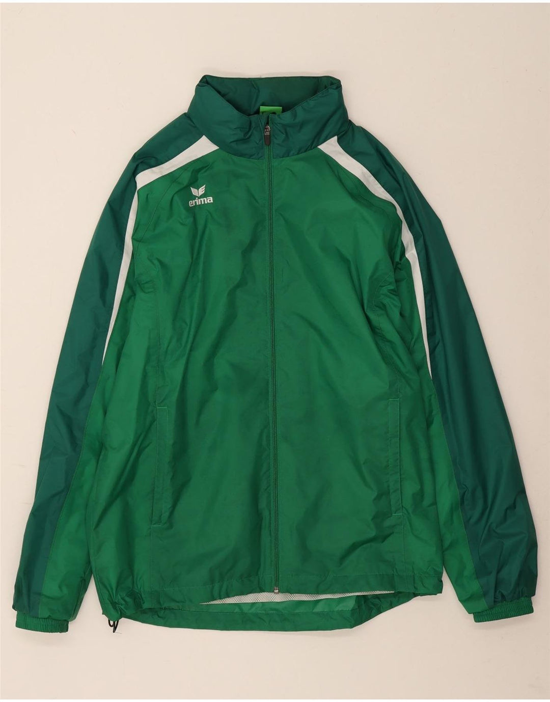 Erima Regnjakke med hætte til mænd UK 38 Medium Green Colourblock Polyamid