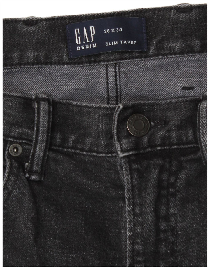Gap Herre Slim Tapered Jeans W36 L34 Grå Bomuld