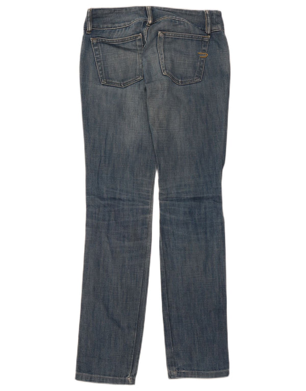 DIESEL Dame Straight Jeans W25 L30 Blå Bomuld