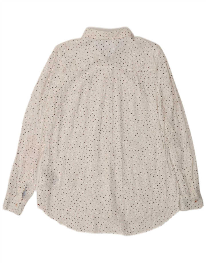 Tommy Hilfiger Dameskjorte UK 16 Large White Spotted Lyocell