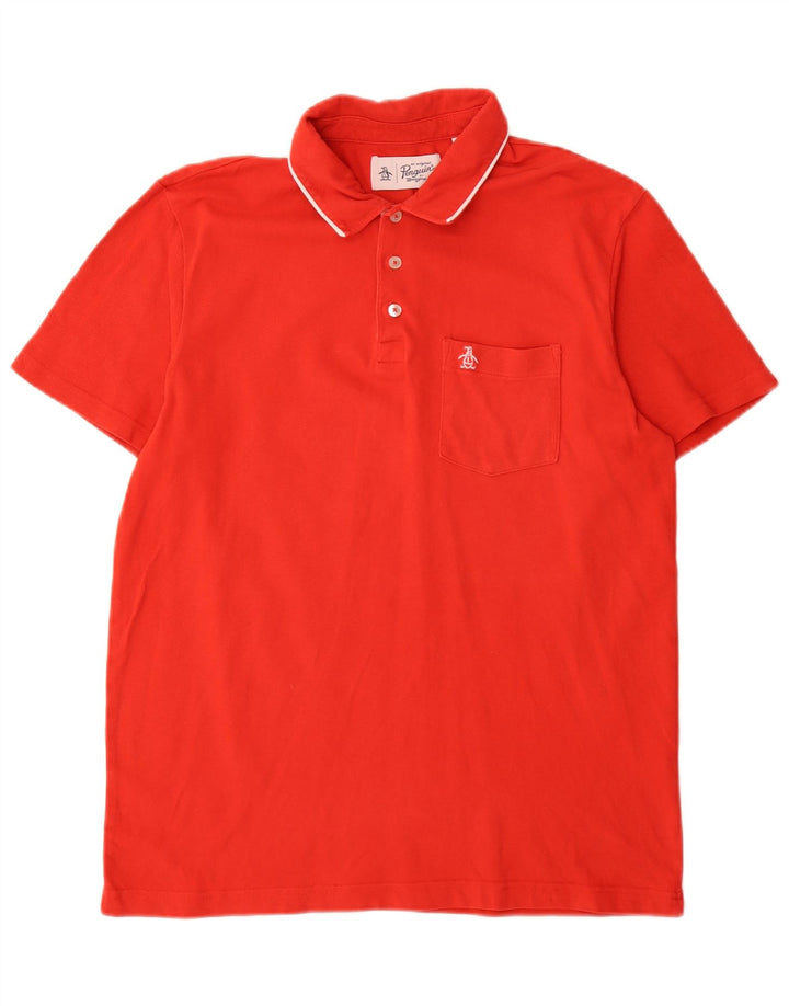 Penguin Herre Polo Shirt Stor Rød Bomuld