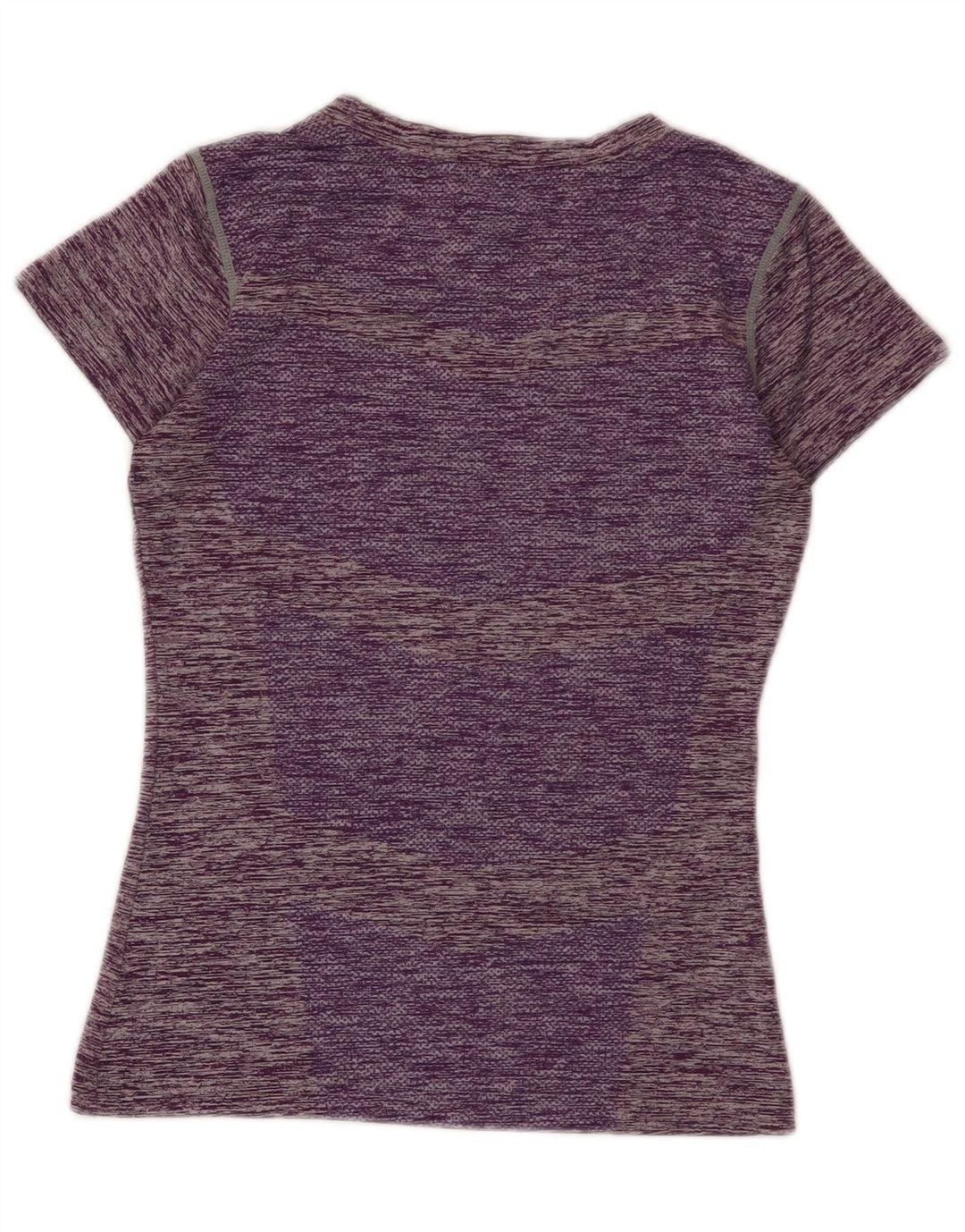 Nike Dame Dri Fit T-Shirt Top UK 12 Medium Lilla Flecked Polyester