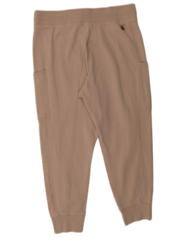 Reebok Grafisk træningsdragt bukser til kvinder, joggere UK 18 XL Beige Bomuld