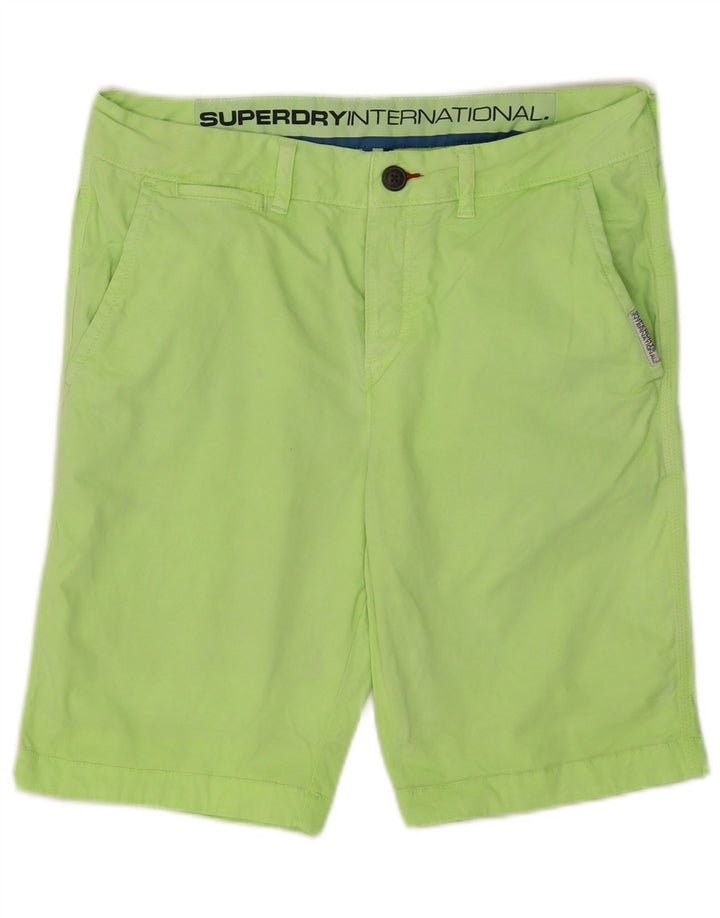 Superdry Chino Shorts til mænd Små W29 Grøn Bomuld