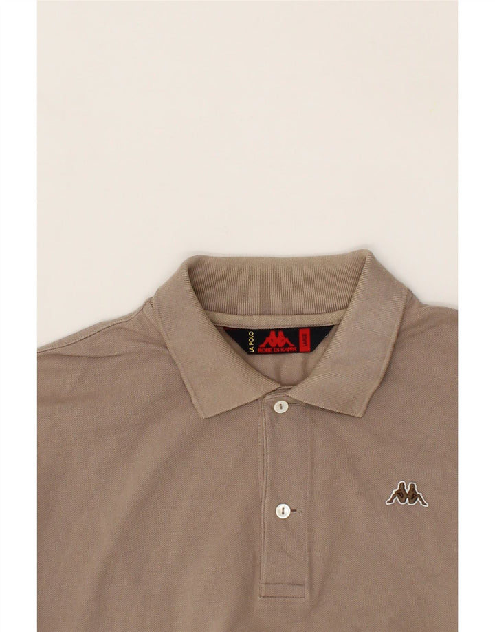 KAPPA Mens Polo Shirt Large Brown Cotton Vintage Kappa and Second-Hand Kappa from Messina Hembry 