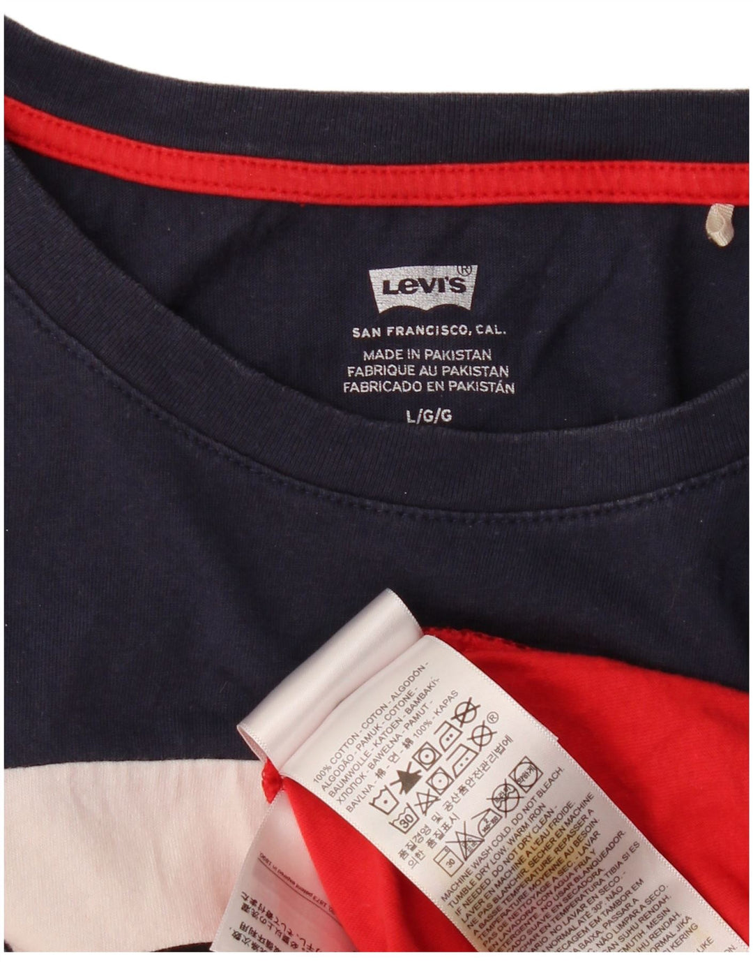 LEVI'S Womens Crop Grafisk Vest Top UK 14 Stor flerfarvet farveblok