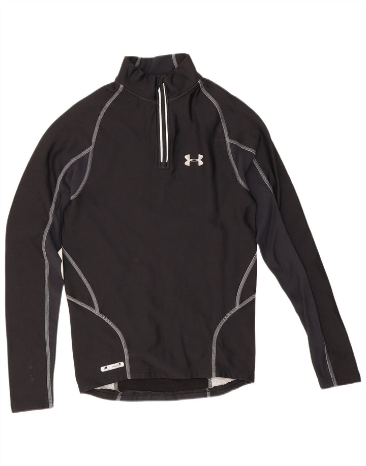 Under Armour Herre Cold Gear Grafisk Pullover Træningsdragt Top Medium Sort