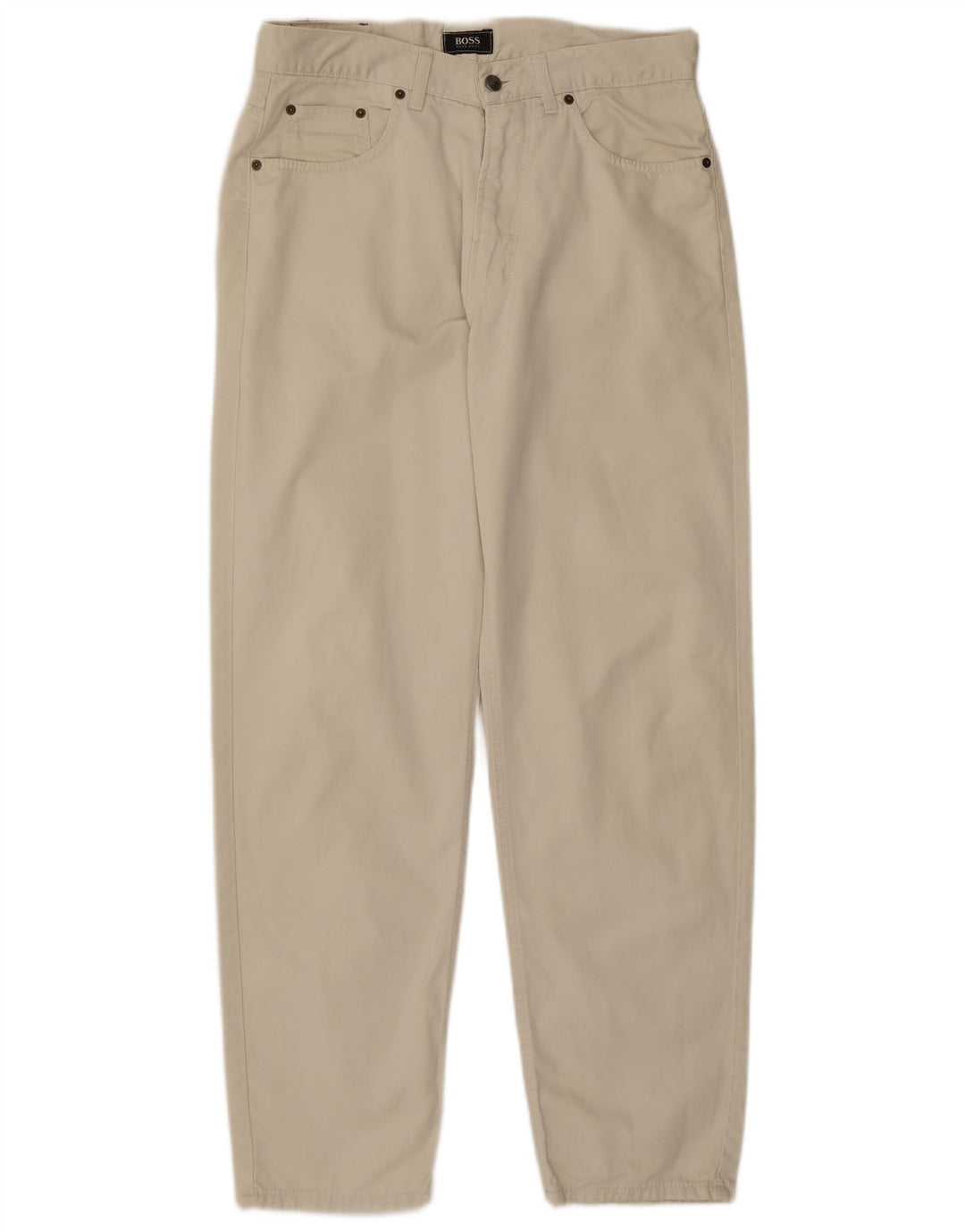 HUGO BOSS Herre Arkansas Tapered Jeans W34 L32 Hvid Bomuld