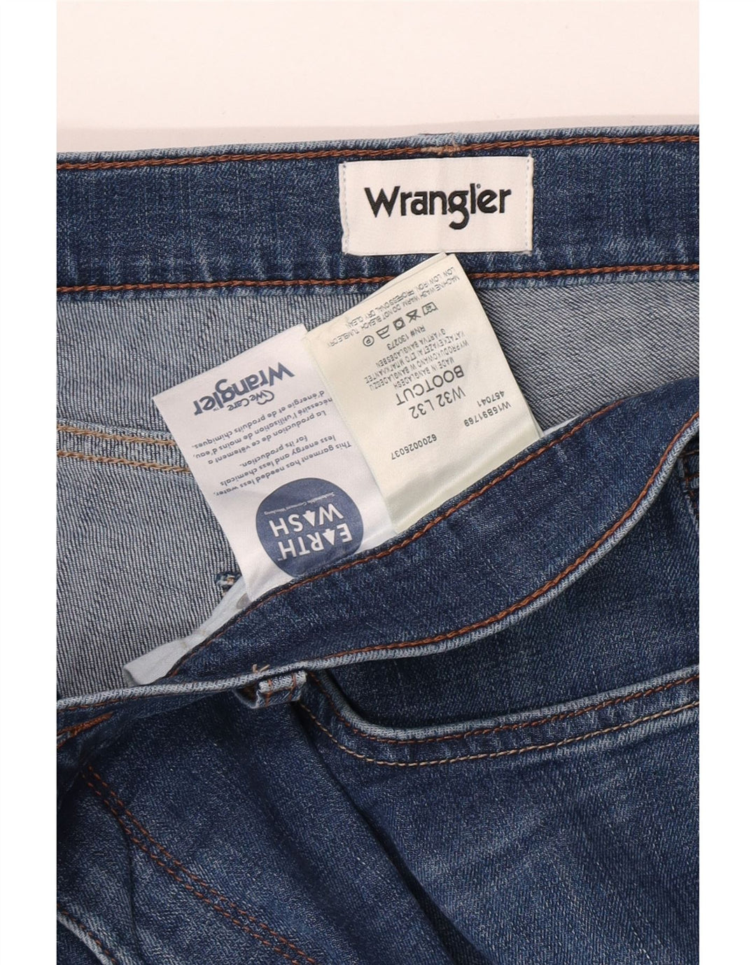 Wrangler Herre Bootcut Jeans W32 L32 Blå Bomuld