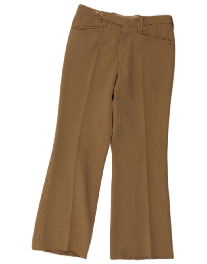 Vintage Dame Bootcut Suit Bukser IT 44 Medium W27 L27 Beige