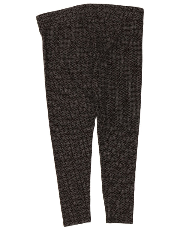 Marks & Spencer Dame Capri Leggings UK 16 Large Grå Geometrisk Polyester
