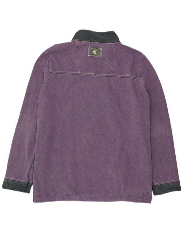 Fedt ansigt herre lynlås-hals sweatshirt 4XL lilla Colourblock bomuld