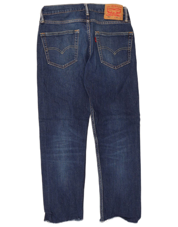 Levi's Womens 502 tilspidsede jeans W29 L30 blå bomuld