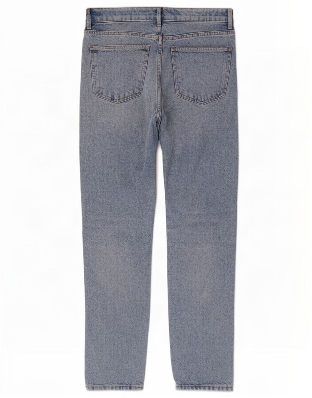 Zara Dame Distressed Straight Jeans EU 40 Medium W30 L28 Blå