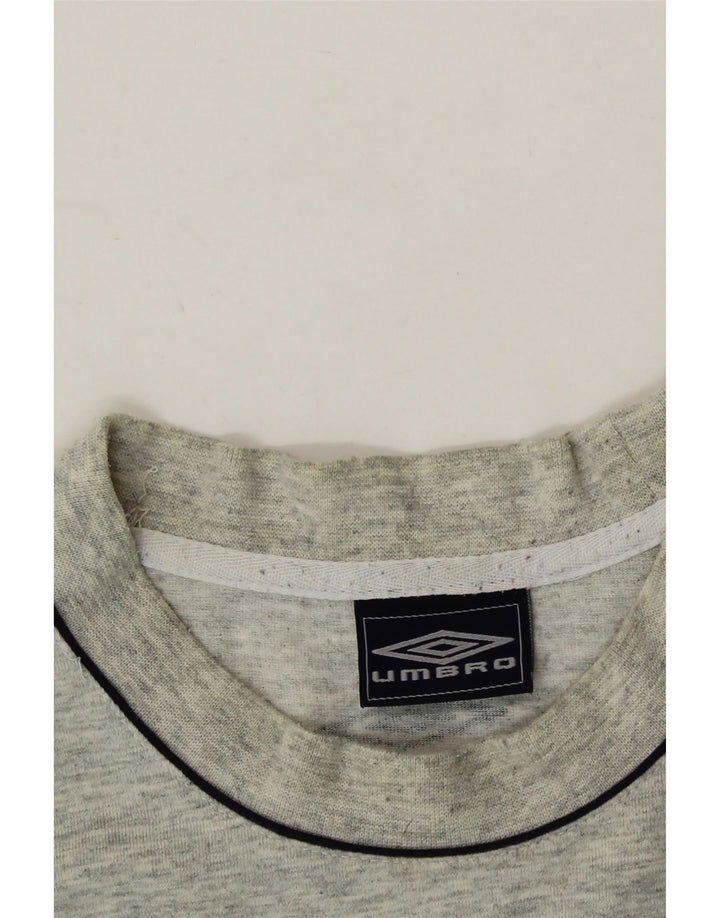 UMBRO Mens T-Shirt Top Large Grey Flecked Cotton Vintage Umbro and Second-Hand Umbro from Messina Hembry 