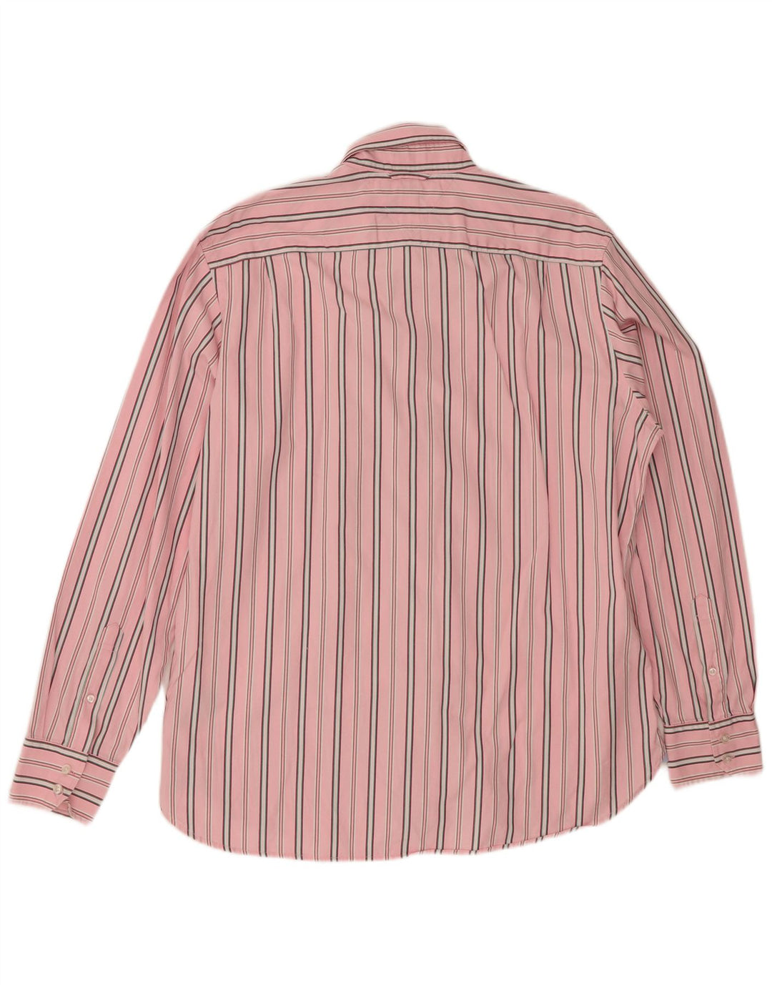 TOMMY HILFIGER Mens Shirt Large Pink Striped Cotton