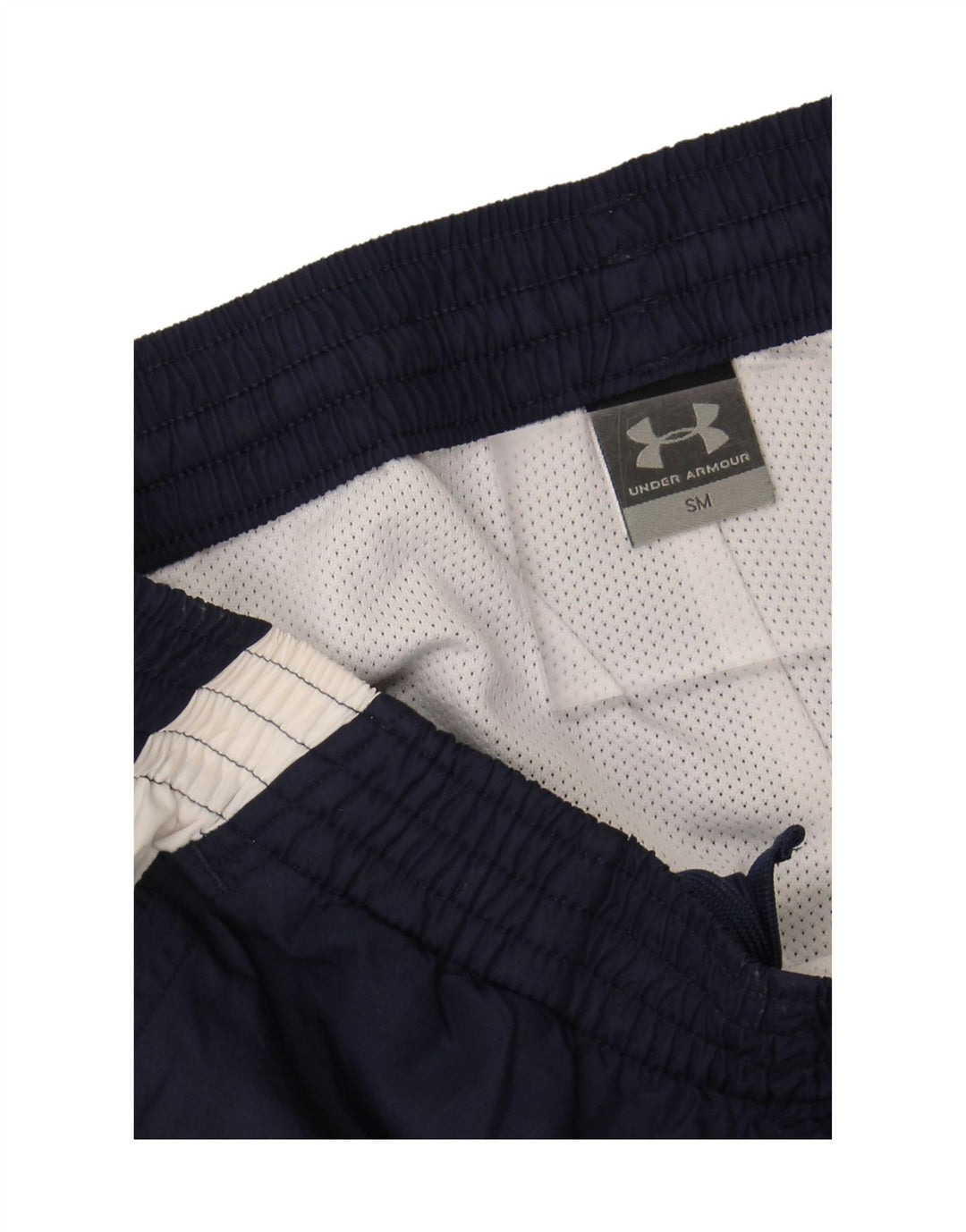 UNDER ARMOUR Mens Tracksuit Trousers Small Navy Blue Colourblock Polyester
