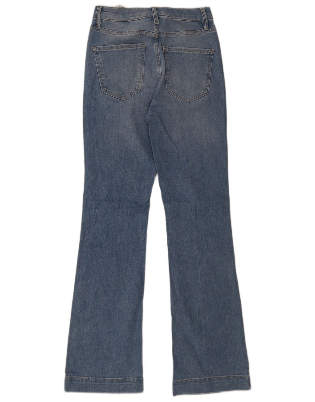 Marks & Spencer Dame Regular Flared Jeans UK 8 Small W26 L31 Blue Bomuld