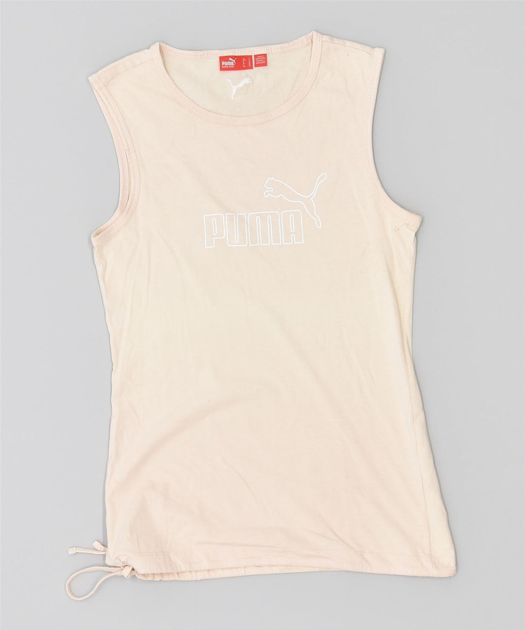 PUMA grafisk vest top til kvinder 10 Small off white bomuld