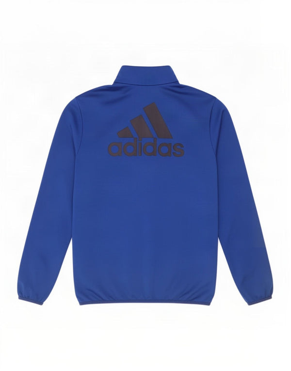 Adidas Boys Primegreen Graphic Tracksuit Top Jacket 13-14 Years Blue