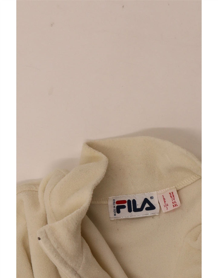 Fila Herre lynlås hals Fleece Jumper IT 52 Stor Beige
