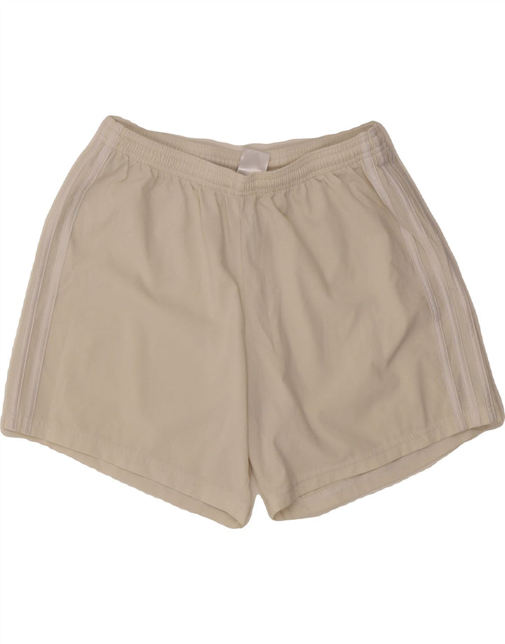 ADIDAS Womens Climalite Sport Shorts UK 12/14 Medium Beige Polyester Vintage Adidas and Second-Hand Adidas from Messina Hembry 