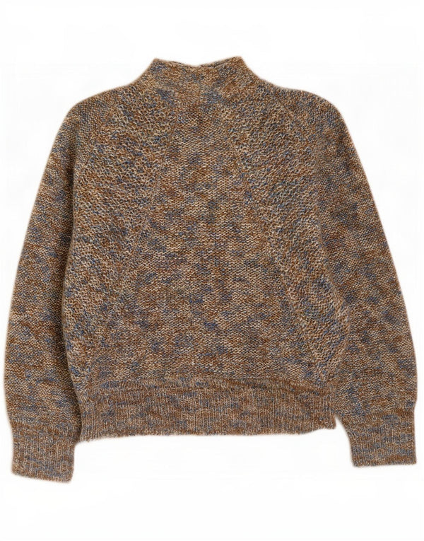 John Walker Dame Turtle Neck Jumper Sweater UK 16 Large Brown Flecked