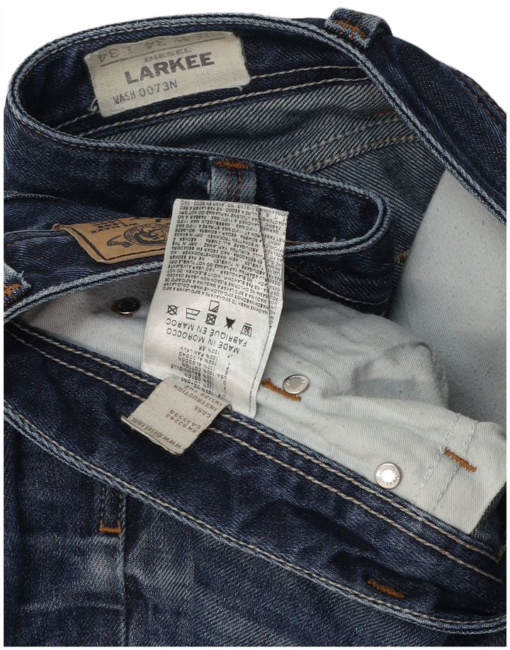 DIESEL Mens Larkee Straight Jeans W34 L30 Blue Cotton