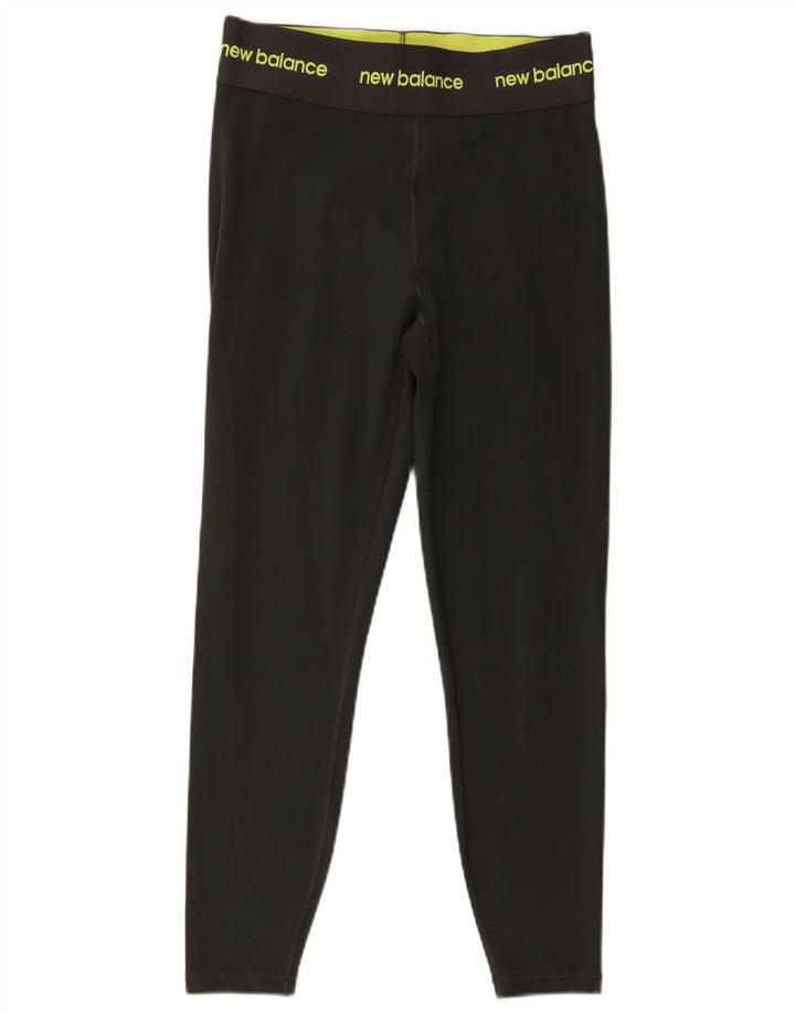 NEW BALANCE Grafiske Leggings til kvinder UK 12 Medium Khaki Polyester