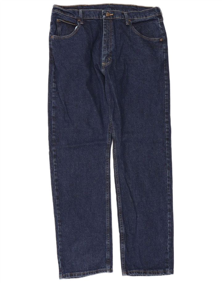 Wrangler Straight Jeans til mænd W36 L32 Marineblå Bomuld