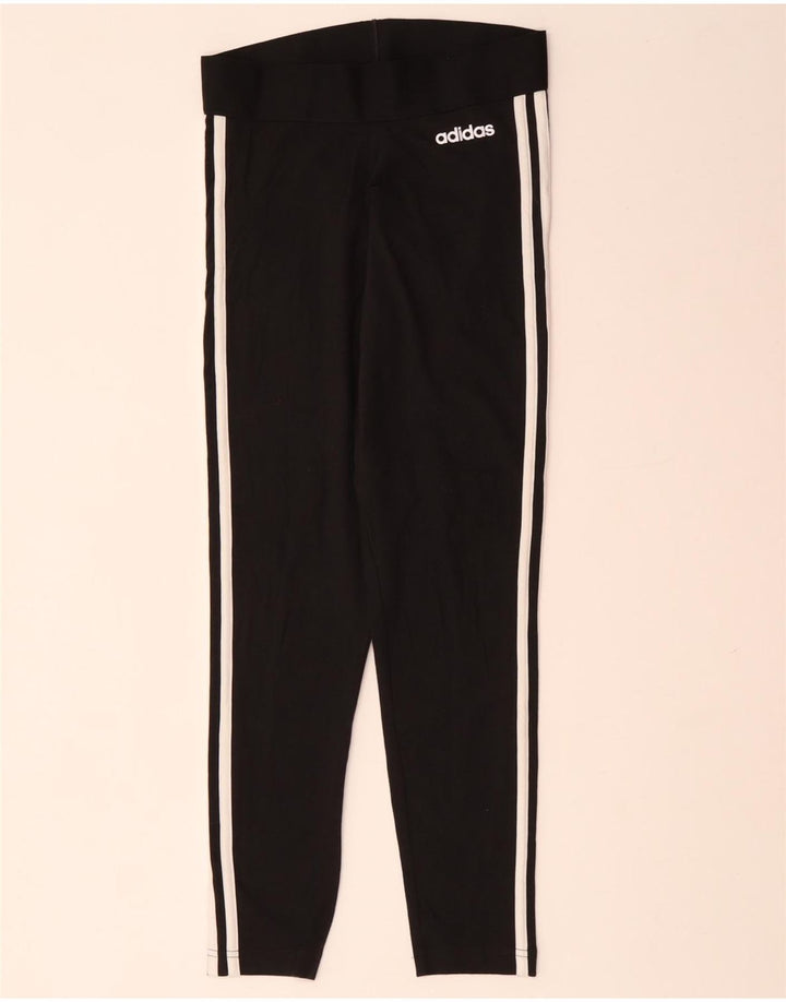 ADIDAS Dame Leggings UK 8/10 Small Black Bomuld