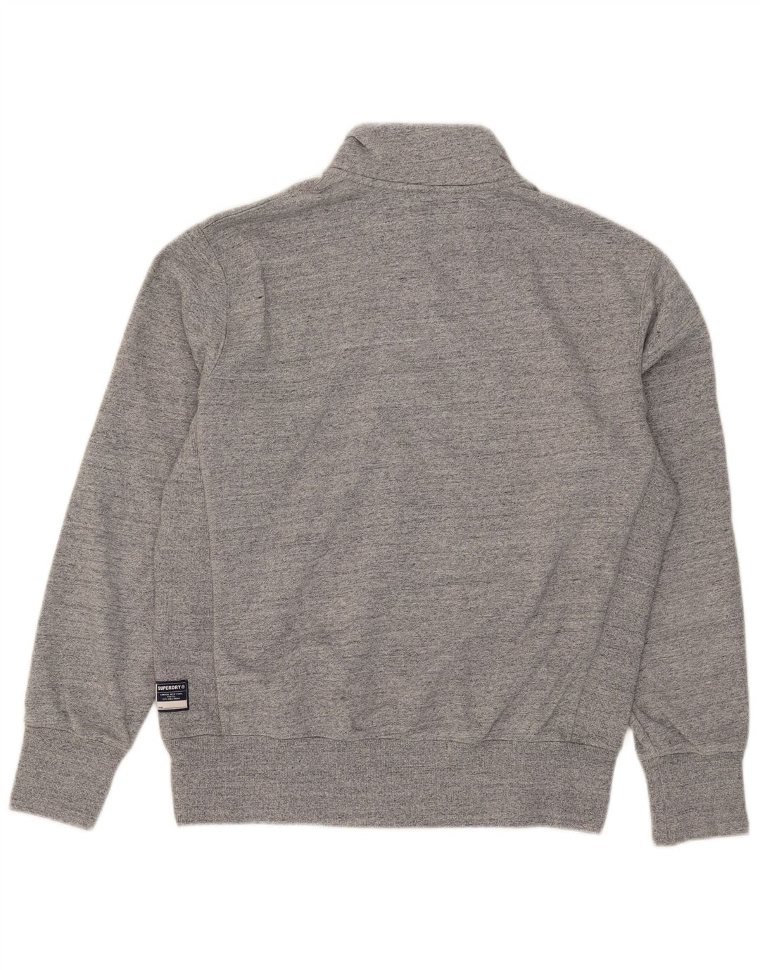 Superdry Sweatshirt med lynlås til mænd, stor grå bomuld