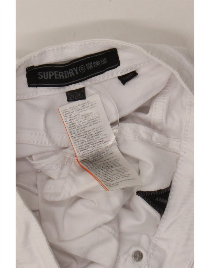 SUPERDRY Womens Skinny Jeans W28 L27 White Cotton Vintage Superdry and Second-Hand Superdry from Messina Hembry 
