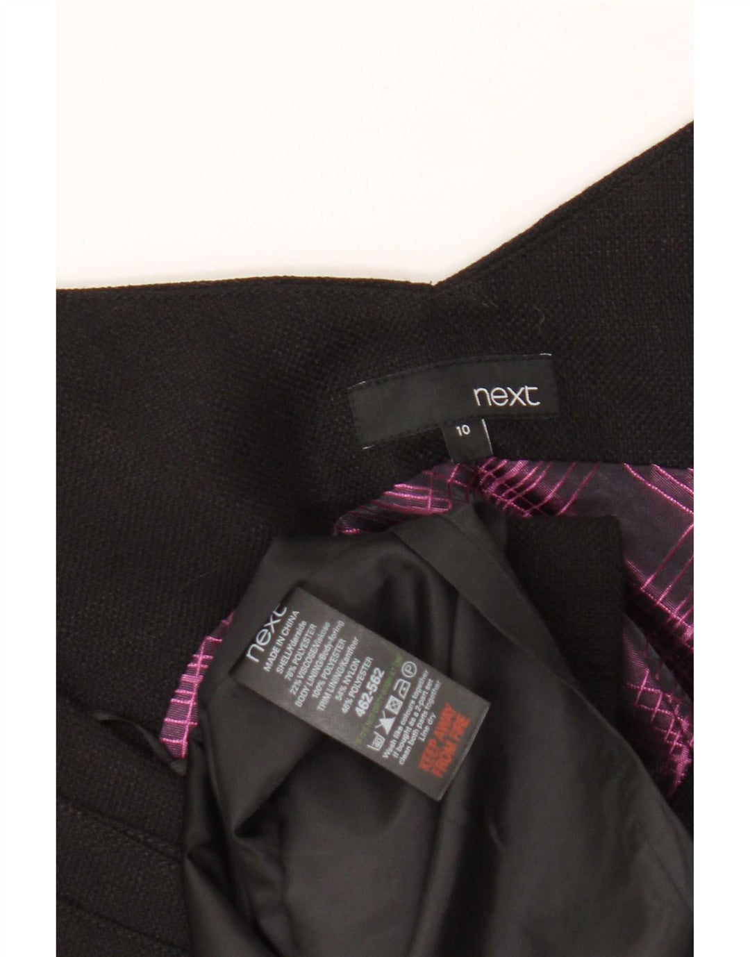 Næste Kvinders Ærmeløs Skede Kjole UK 10 Small Black Polyester