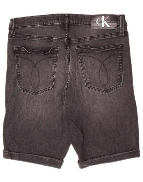 Calvin Klein Herre Slim Denim Shorts W33 Medium Grey Bomuld