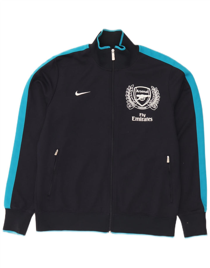 Nike Herre Arsenal Grafisk træningsdragt Topjakke Stor marineblå farveblok
