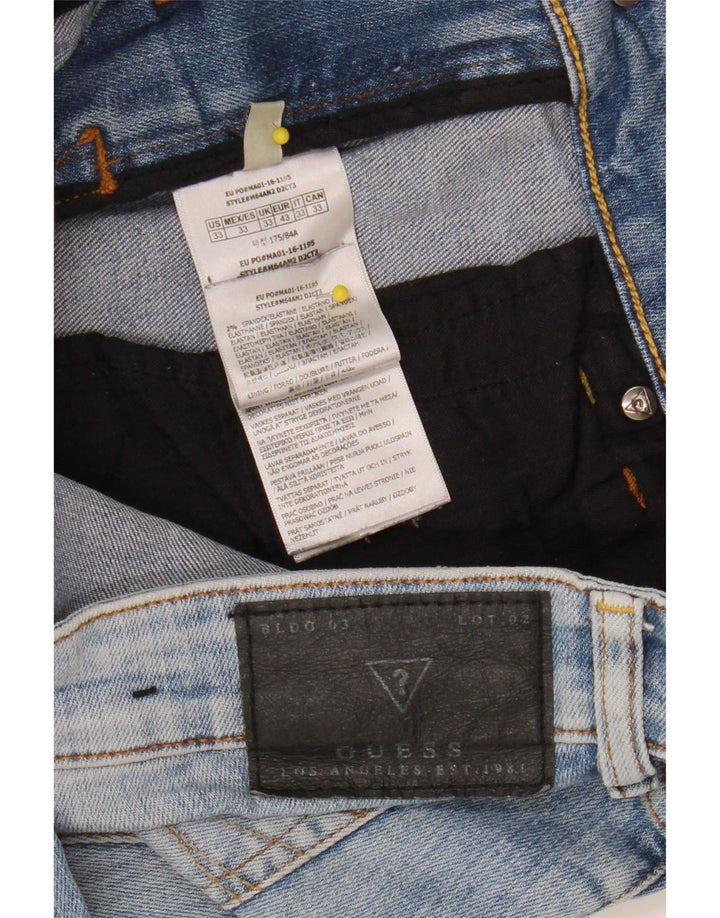 Guess Skinny Jeans til mænd W33 L32 blå bomuld