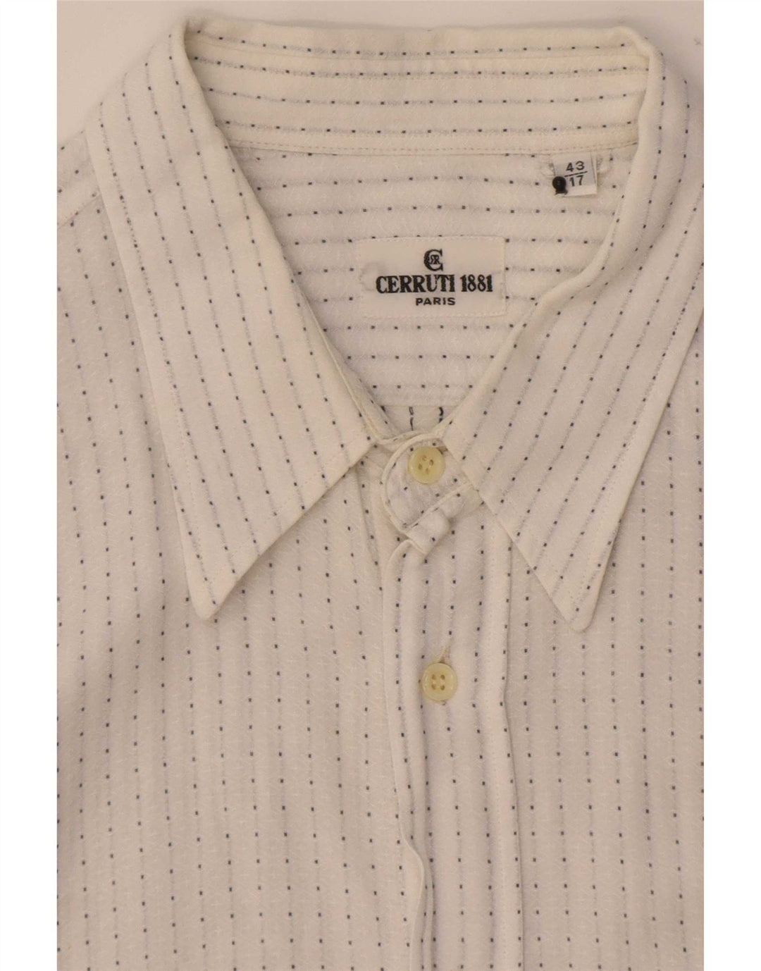 Cerruti 1881 Herreskjorte Str 43 17 XL Hvid Plettet