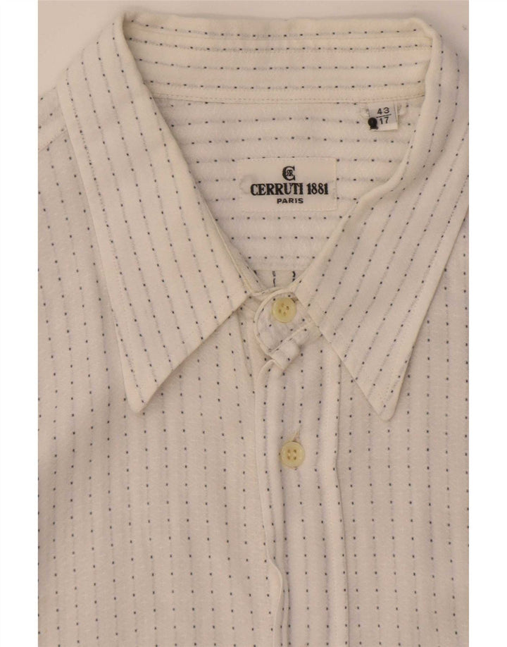 Cerruti 1881 Herreskjorte Str 43 17 XL Hvid Plettet