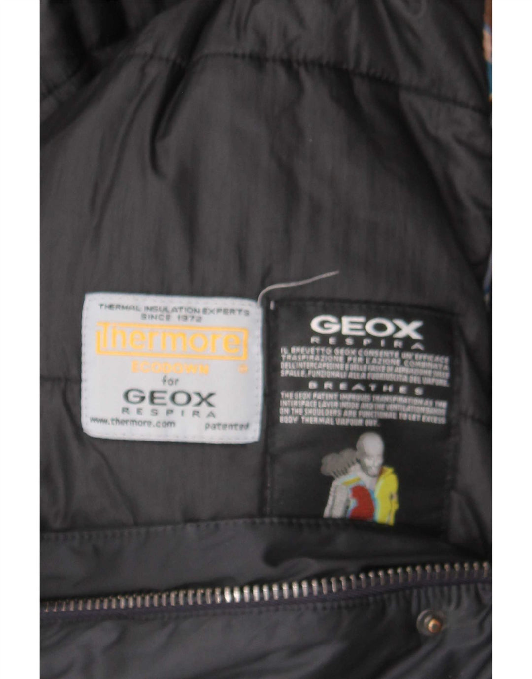 Geox Herre Respira Polstret Jakke UK 40 Large Sort