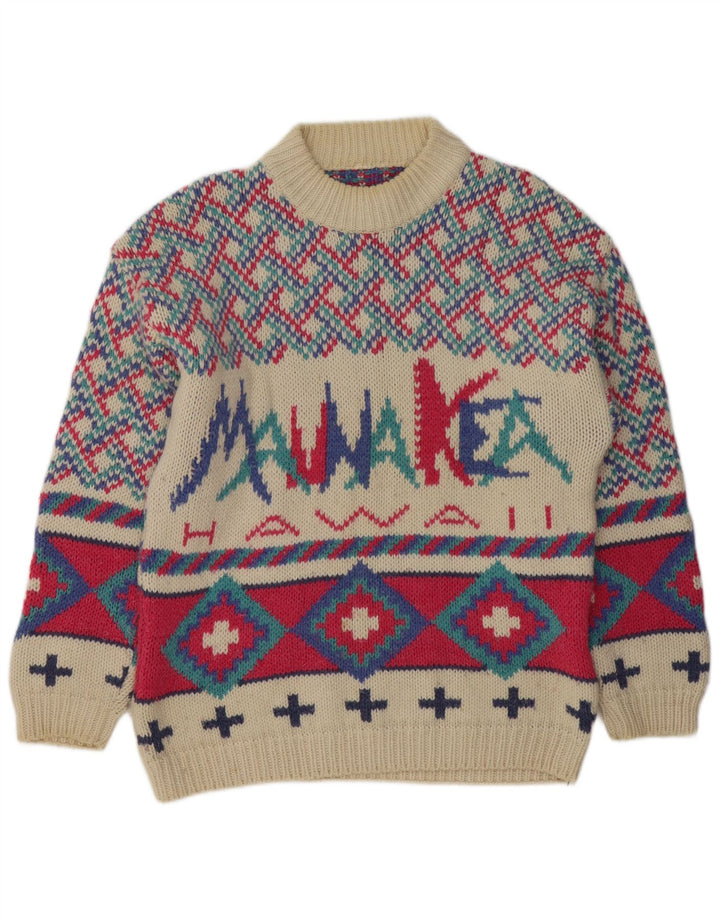 Mauna Kea Herre Crew Neck Jumper Sweater Medium Flerfarvet Geometrisk