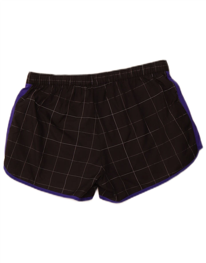 ADIDAS sportsshorts til kvinder UK 10 Small Black Check