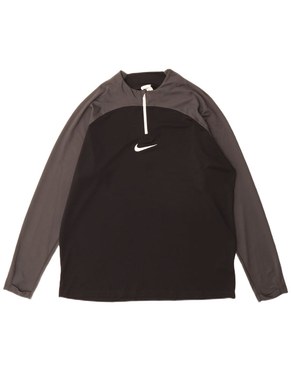 Nike Herre Dri Fit Top Langærmet XL Sort Colourblock
