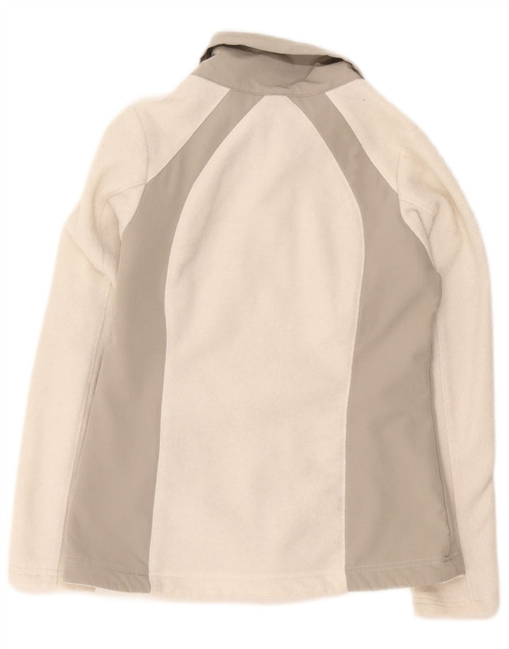 Columbia Fleecejakke til kvinder UK 12 Medium Off White Colourblock Polyester