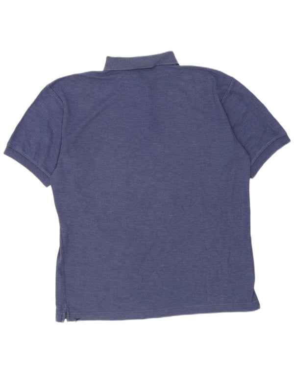 Fila Herre Polo Shirt IT 52 Stor Blå Bomuld