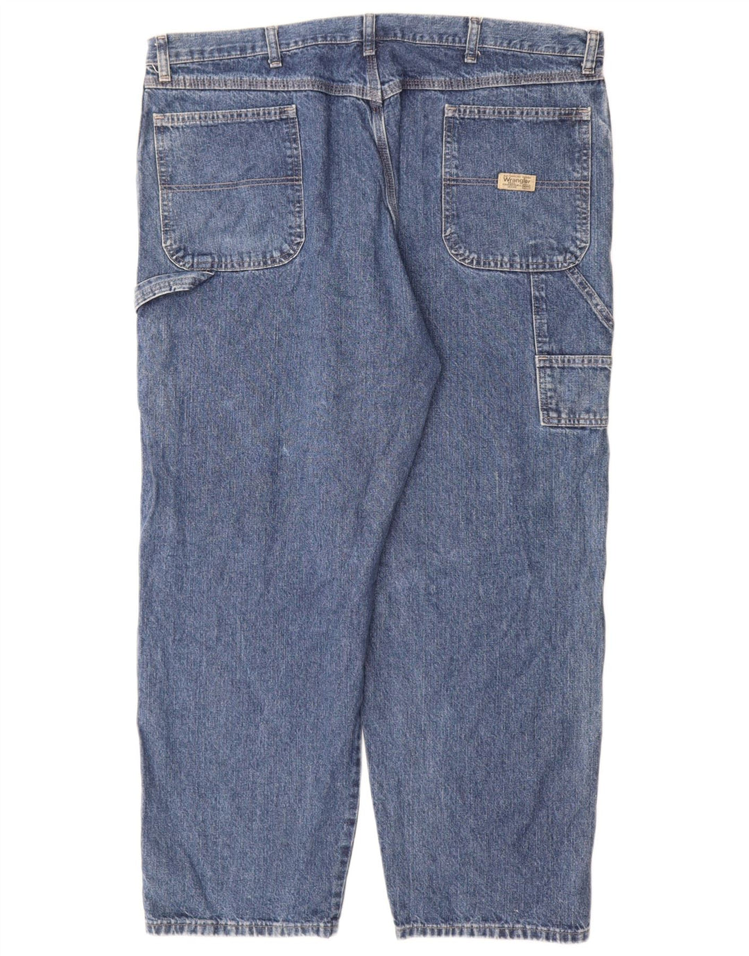 Wrangler Herre Cargo Straight Jeans W42 L30 Blå Bomuld