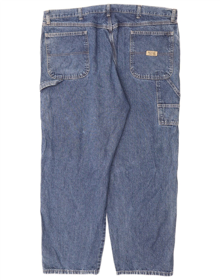 Wrangler Herre Cargo Straight Jeans W42 L30 Blå Bomuld