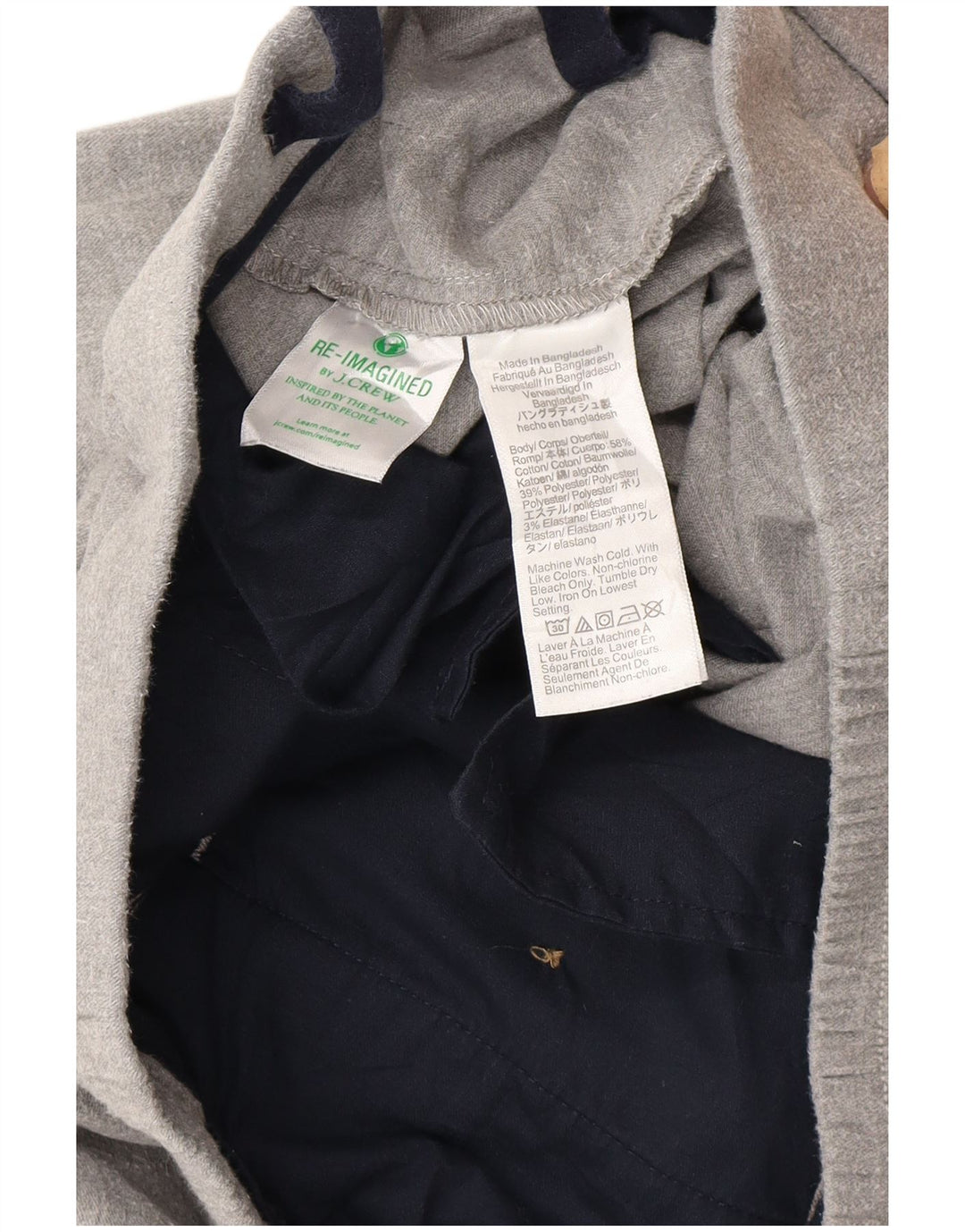 J. Crew Herre Slim Chino Bukser Små W29 L30 Grå Bomuld