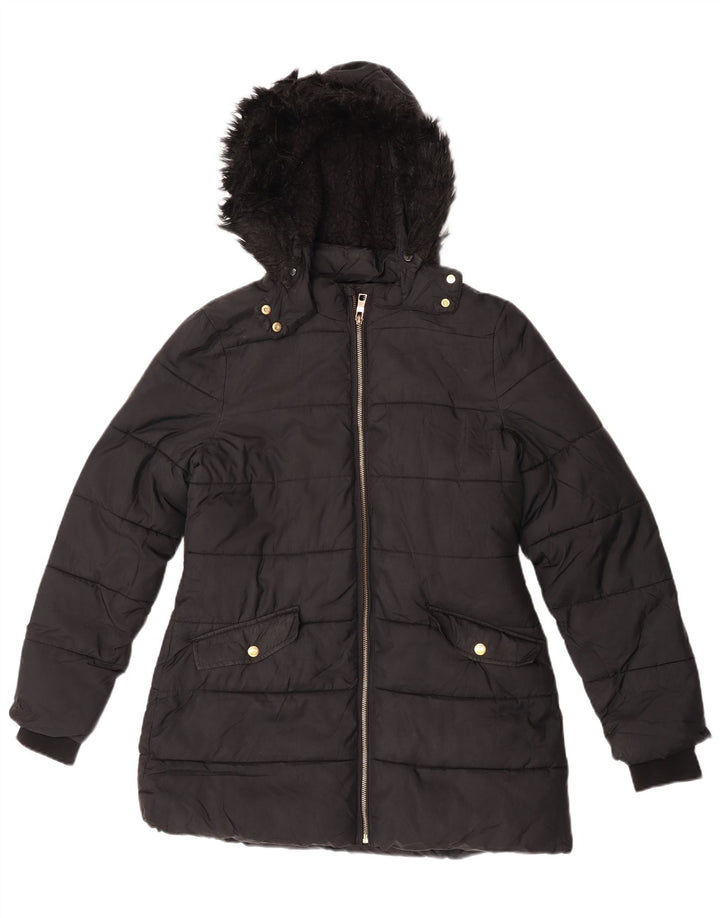 Marks & Spencer Girls Polstret hættefrakke 12-13 år sort polyester