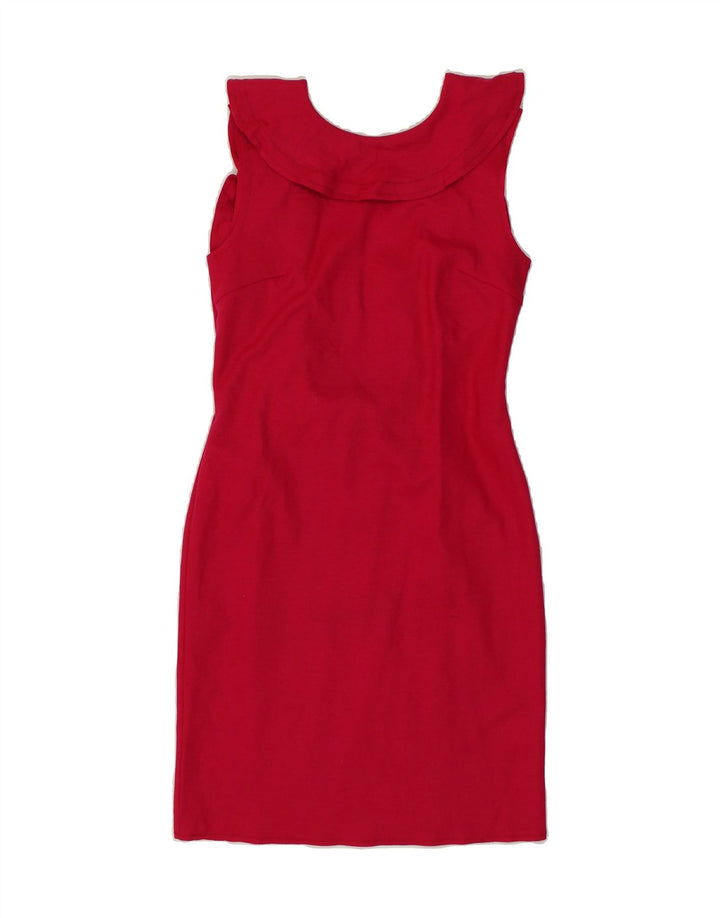 VINTAGE Womens Sleeveless Sheath Dress IT 42 Medium Pink Wool | Vintage Vintage | Thrift | Second-Hand Vintage | Used Clothing | Messina Hembry 